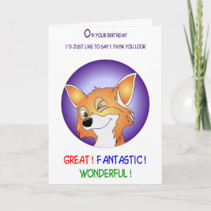 Cartão fox aniversariante humor também