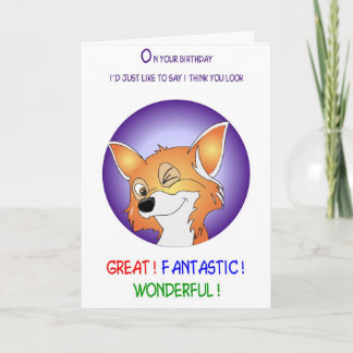 Cartão fox aniversariante humor também