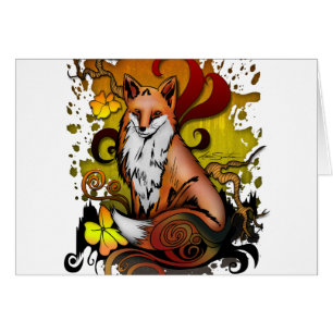 Cartão Fox ao ar livre