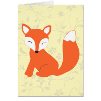 Cartão Fox bonito do bebê da floresta