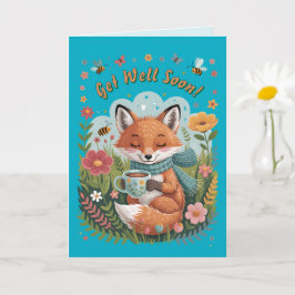 Cartão Fox De Madeira Cozinha Quente E Feliz Fiquem Bem E