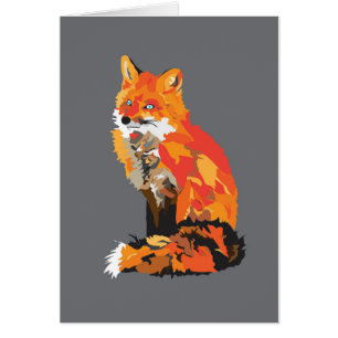Cartão Fox de prata