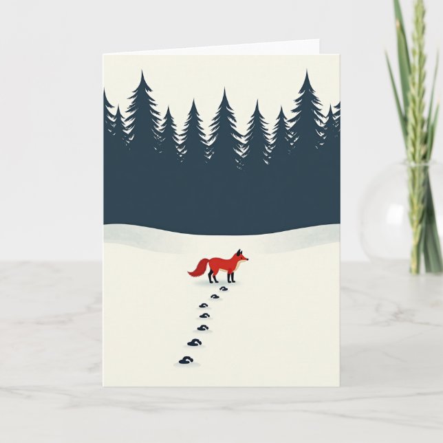 Cartão Fox In Winter Wonderland Card (Frente)