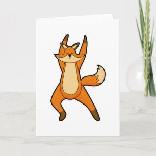 Cartão Fox no Yoga Stretching