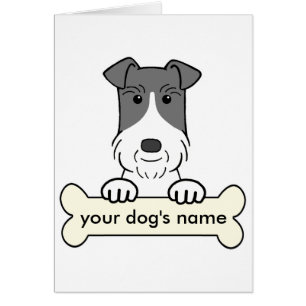 Cartão Fox personalizado Terrier do fio