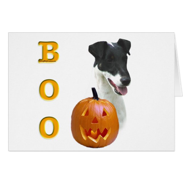 Cartão Fox Terrier Boo suave (Frente Horizontal)