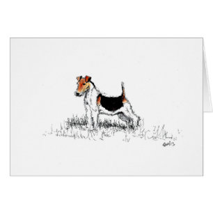 Cartão Fox Terrier orgulhosa