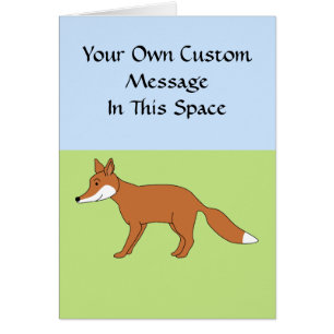 Cartão Fox. vermelho