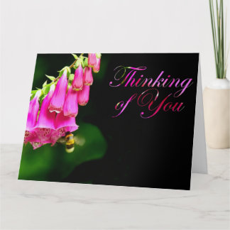 Cartão Foxglove and Bumble Bee