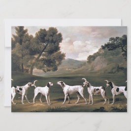 Cartão Foxhounds in a Rural Landscape (por George Stubbs)