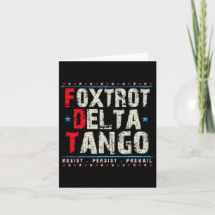 Cartão Foxtrots Delta Tangos Resiste Polite Prevalecente