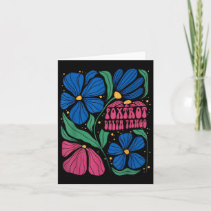 Cartão Foxtrots Deltas Tangos Flower Boho
