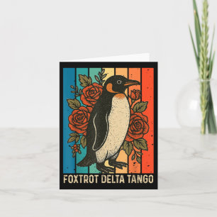 Cartão Foxtrots Deltas Tangos Penguins Anti Trump