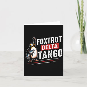 Cartão Foxtrots Deltas Tangos Penguins Anti Trump 6