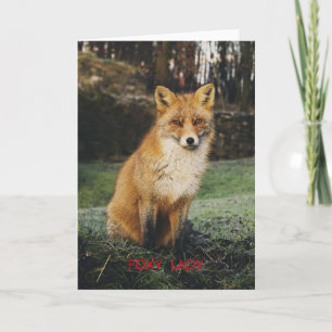 Cartão Foxy Lady Greeting Card