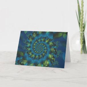 Cartão Fraco Espiral Azul e Verde
