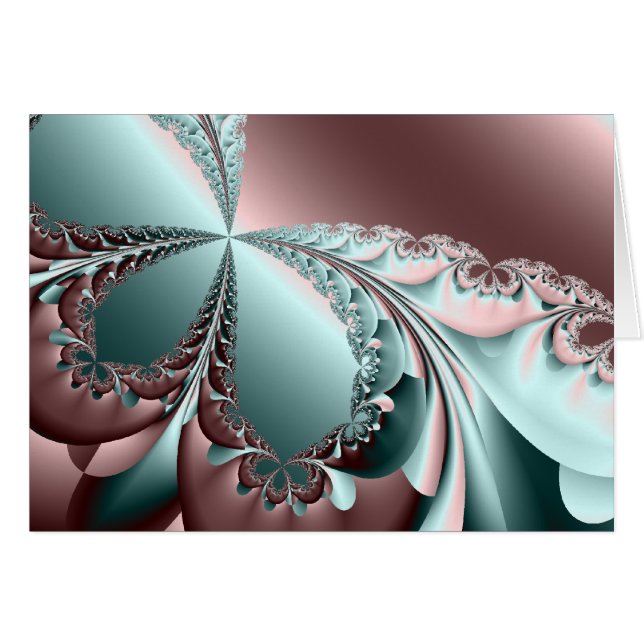 Cartão Fractal da elegância (Frente Horizontal)