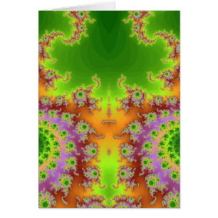 Cartão Fractal de Olhos Verdes