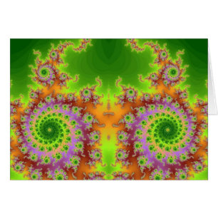 Cartão Fractal de Olhos Verdes