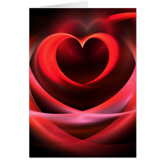 Cartão Fractal do coração