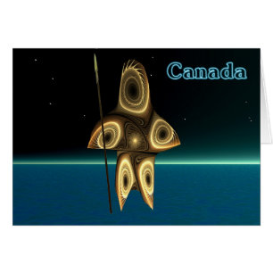 Cartão Fractal Inuit Hunter