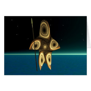 Cartão Fractal Inuit Hunter