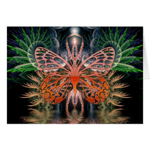 Cartão Fractal Lady Butterfly