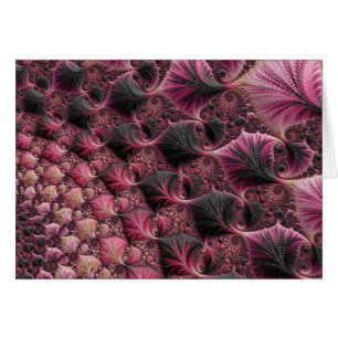 Cartão Fractal Rosa