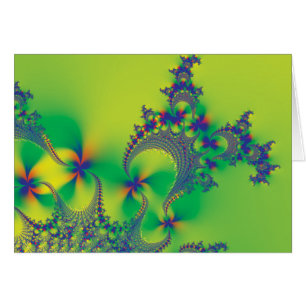 Cartão Fractals psicadélicos da flor
