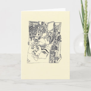 Cartão Fragments d'Arts 1 Surreal Drawing Greeting card