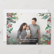 Framboesas de Natal Quadro de Foto Completa Férias