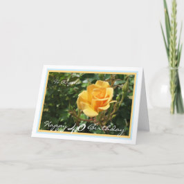Cartão Frame Dourado Azul Elegante de Ângela Rosa anivers