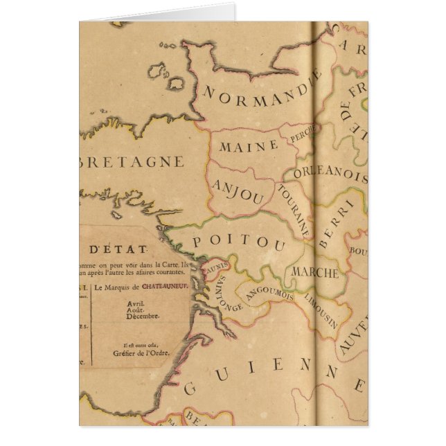 Cartão França e Departamentos (Frente)