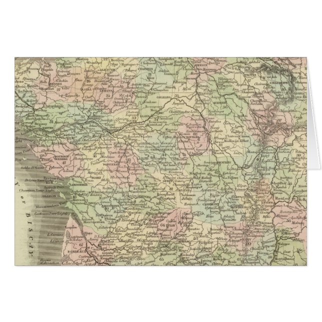 Cartão França em Departamentos (Frente Horizontal)