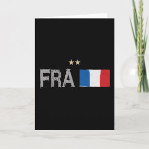 Cartão França Futebol Fan Camisa Bandeira Francesa