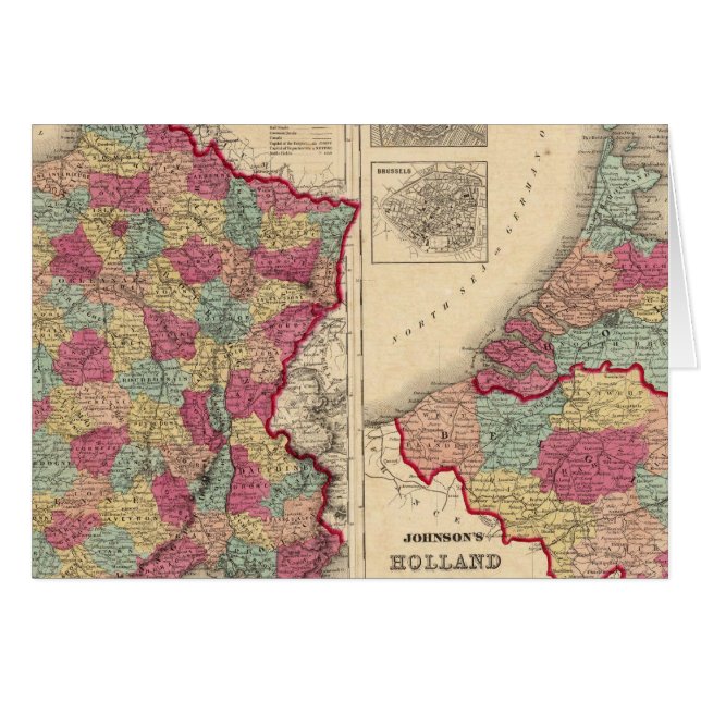 Cartão França Holanda e Bélgica (Frente Horizontal)