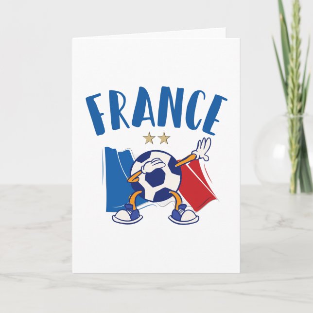 Cartão France Dabbing Soccer Ball Flag 2 stars (Frente)