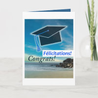 Cartão francês de graduação / "Félicitações"
