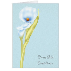 Cartão Francês de Toutes Mes Condoleances indicado