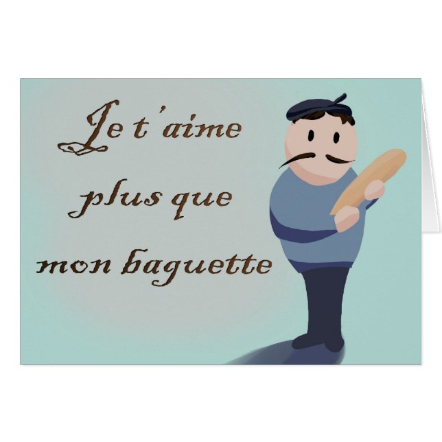 Cartão francês do amor (Frente Horizontal)