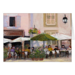 Cartão francês do café do país