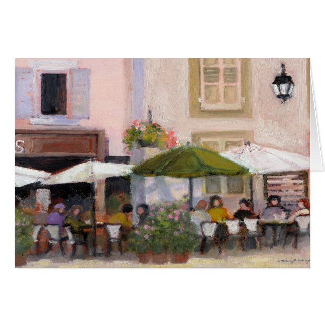 Cartão francês do café do país (Frente Horizontal)