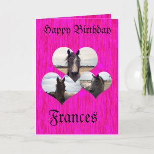 Cartão Frances, Happy Birthday Arab Horse Card,
