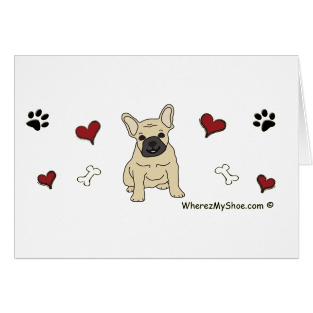 Cartão FrancêsBulldogFawn (Frente Horizontal)