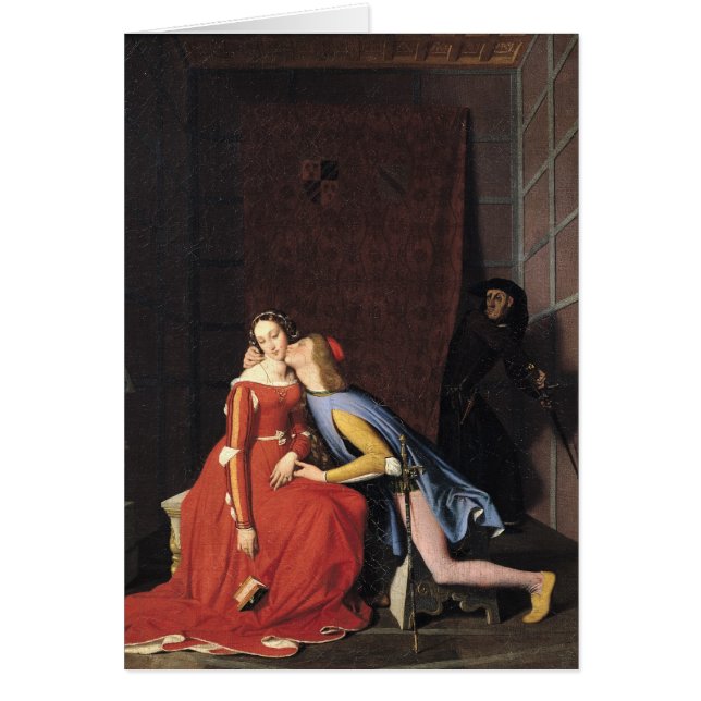 Cartão Francesca a Dinamarca Rimini e Paolo Malatesta, (Frente)