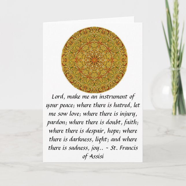 Cartão Francis de Assisi sobre FAITH (Frente)