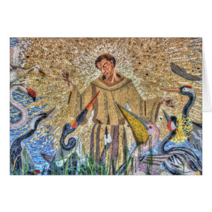 Cartão Francis Of Assisi Mosaic