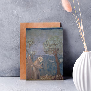 Cartão Francis pregando às aves, 1297-99