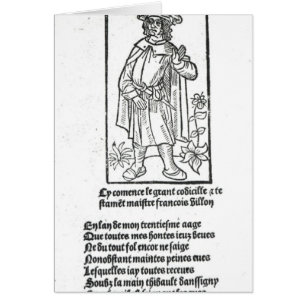 Cartão Francois Villon, 'das obras