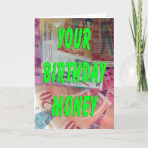 Cartão Francos Suíços Aniversário